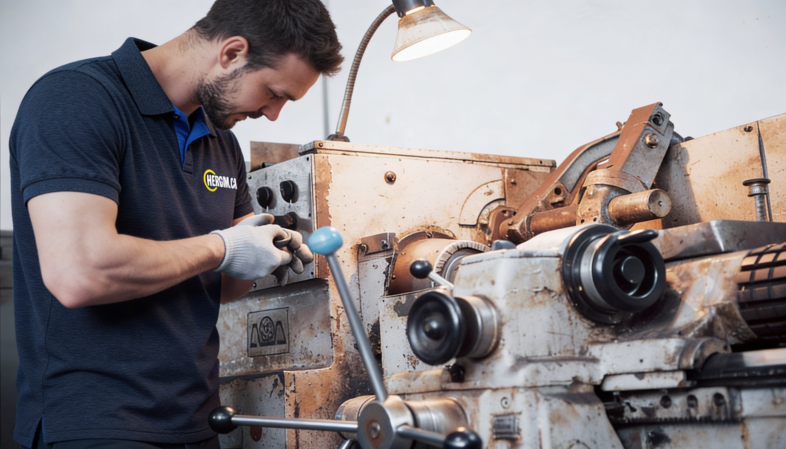 Torno CNC fabricando sellos para maquinaria pesada